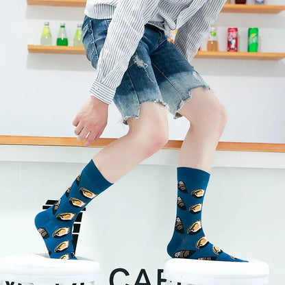 5-Pair Funny Printed Sports Socks - Harajuku Hip Hop Casual Fashion Socks for Men & Women