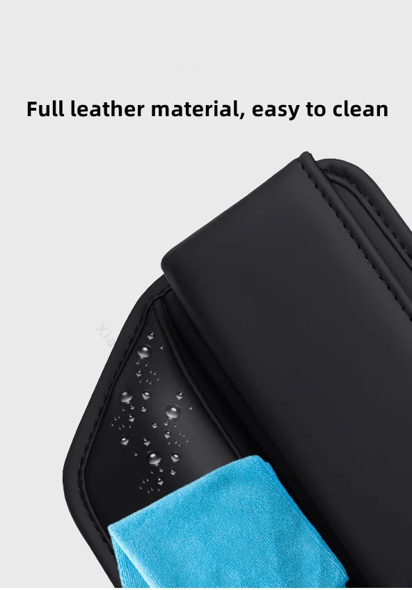 Leather Car Seat Gap Organizer – Multifunction Console Crevice Filler, Side Storage Box with Cup Holder, Car Interior Storage Pocket