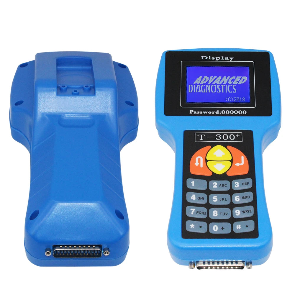T300 Key Programmer Auto V23.9 – Car Key Maker & Code Programmer, Blue/Black, English & Spanish Versions