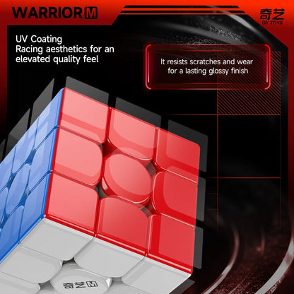 QiYi Warrior 3x3 Magnetic Magic Cube - UV-Coated Educational Speed Puzzle for Kids and Puzzle Enthusiasts