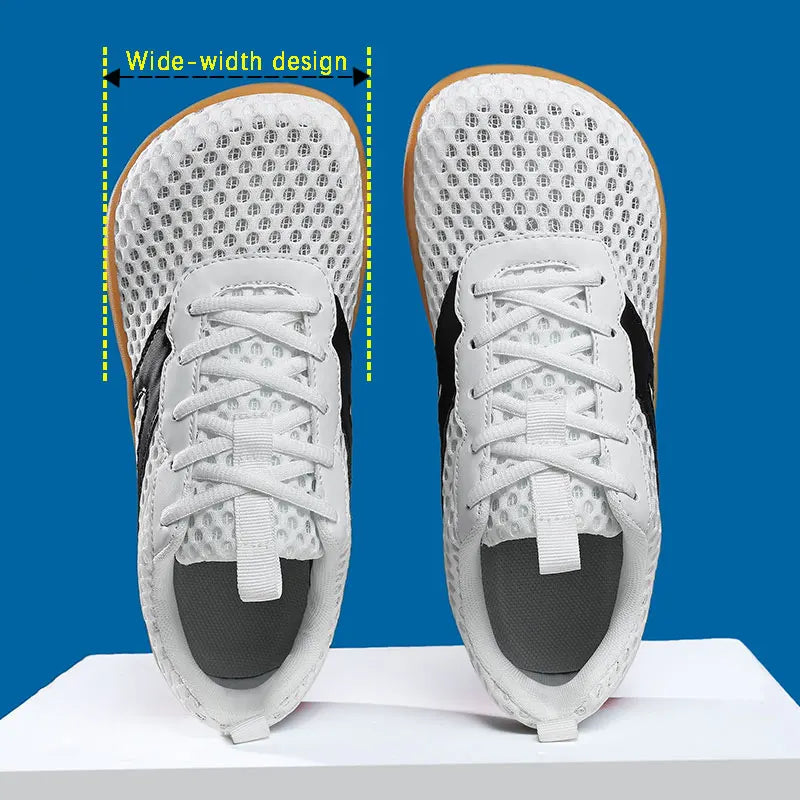 Men’s Wide Fit Barefoot Shoes - Breathable Mesh Anti-Slip Hiking Loafers