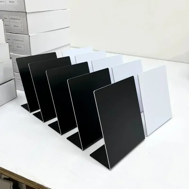 NFC White/Black Blank Tags with 13.56MHz NFC215 Chip – 504Bytes RFID for Social Media & Google Reviews Display