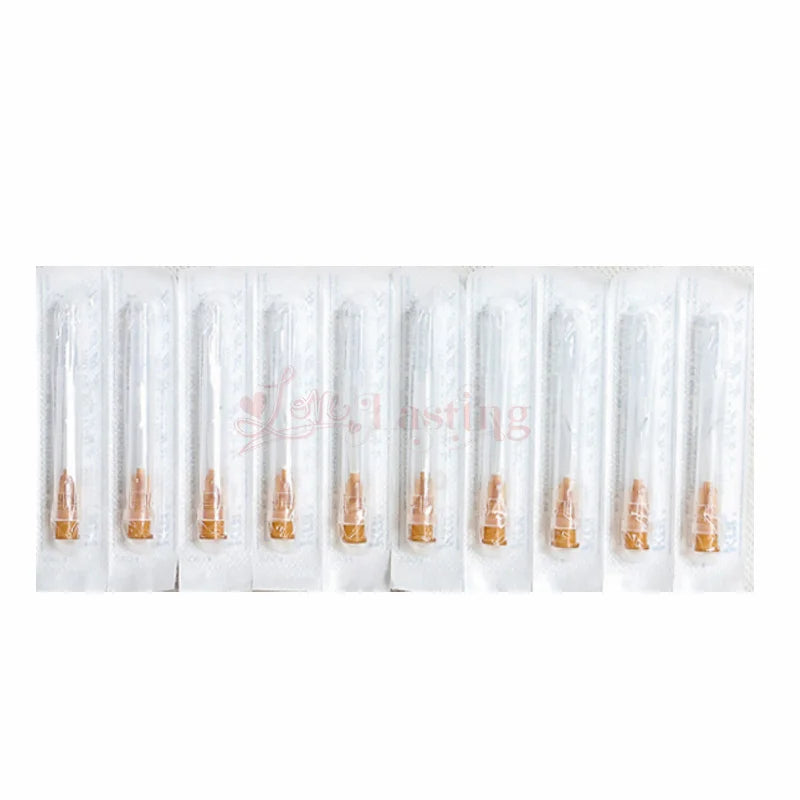 25pcs Disposable Sharp Needles (18G 25G 27G 30G 31G 32G 34G) - Sterile Stainless Steel for Hyaluronic Acid & Tattoo Use