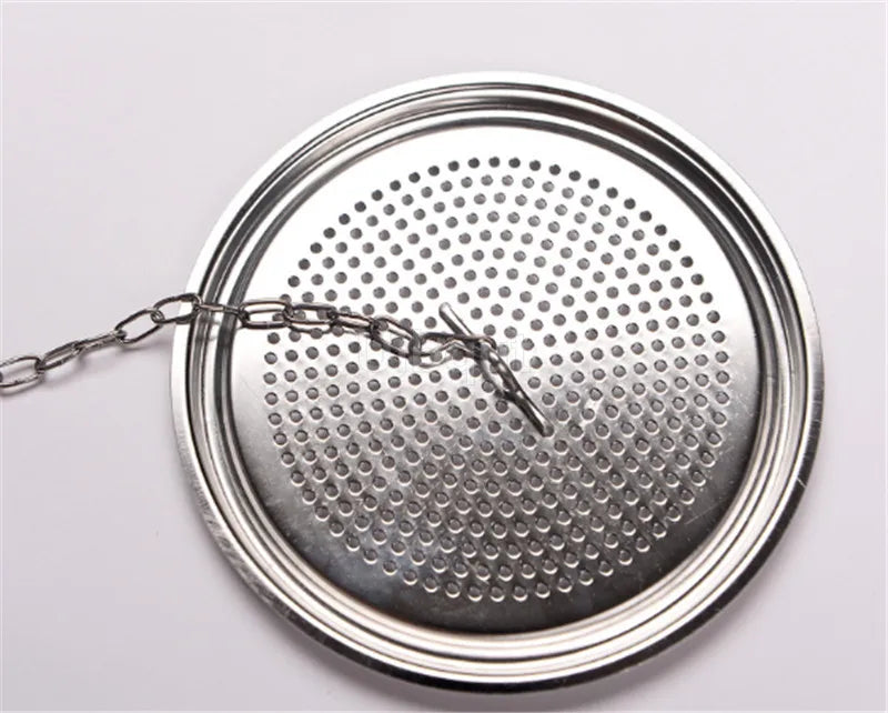 304 Stainless Steel Round Hole Seasoning Bag — Spice, Gravy & Soup Strainer Basket for Brine, Hot Pot, and Slag Separation