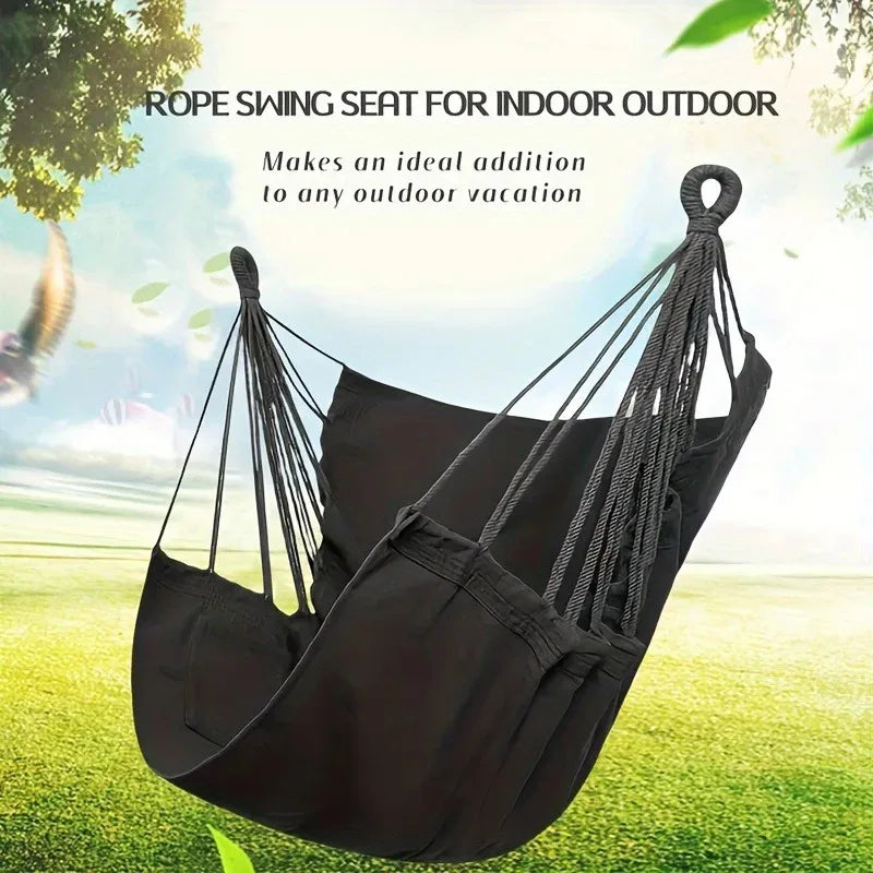 Leisure Fabric Hammock Chair – Outdoor Swing Dormitory Anti-Rollover with Storage Bag