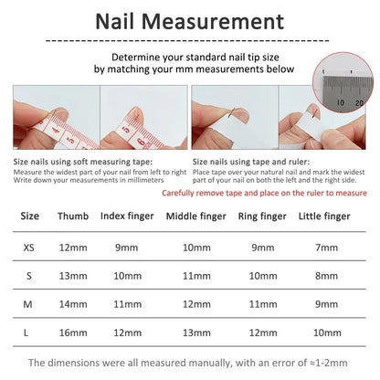 10 Pcs Pink Handmade Press-On Nails – Full Cover Bear & Heart Design with Rhinestones, Short Round Manicure Tips