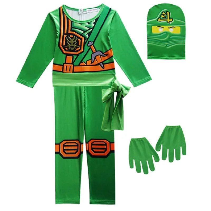 NINJA Cosplay Costume – Boys & Girls Jumpsuit Set for Halloween, Christmas, and Party Wear