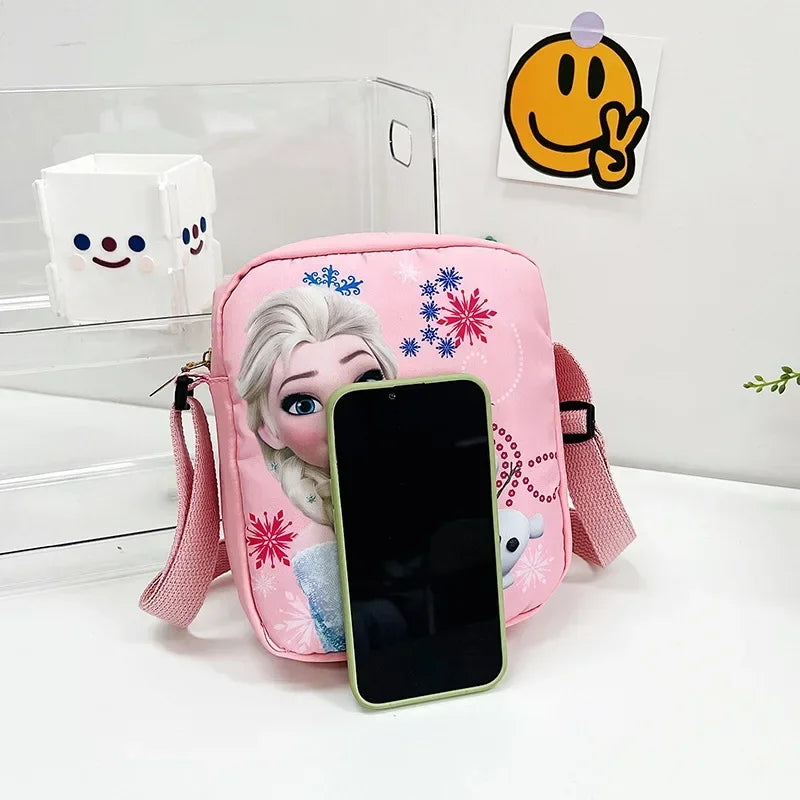 MINISO Disney 2024 Princess Series Crossbody Bag – "Frozen 2" Elsa & Sophia Cartoon Shoulder Bag, Girls Casual Fashion Handbag