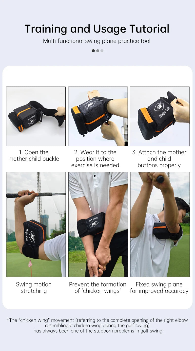 BAIJIA Golf Swing Arm Action Trainer – Swing Training Aid for Position Correction and Sports Improvement