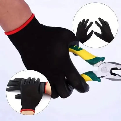 10 Pairs Safety Work Gloves - Anti-Slip, Wear-Resistant ESD Protection for Gardening & Woodworking