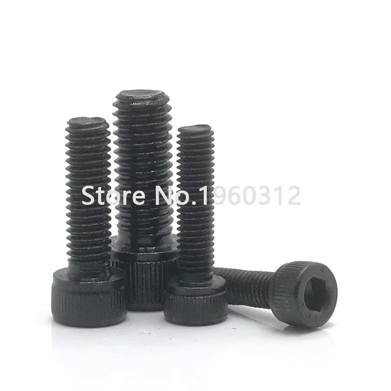 Stainless Steel Hex Socket Screws - DIN912 M1.6 M2 M2.5 M3 M4 M5 M6 M8 Grade 12.9 Black Allen Head Cap Bolts 5/100pcs
