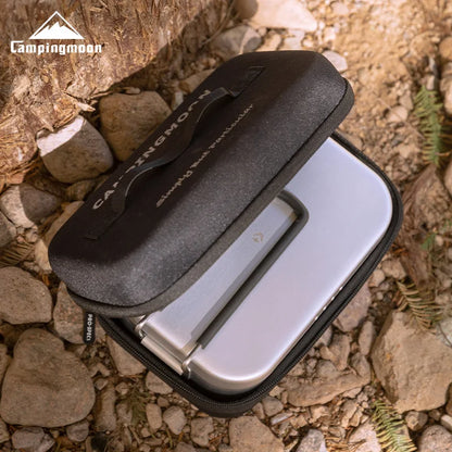 CAMPINGMOON Insulated Lunch Bag - Square EVA Impact-Resistant Outdoor Picnic Bento Storage Bag
