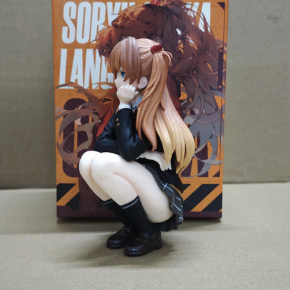 NEON GENESIS EVANGELION Asuka Langley Soryu PVC Figure – Anime College-Style Collectible Doll Toy Gift