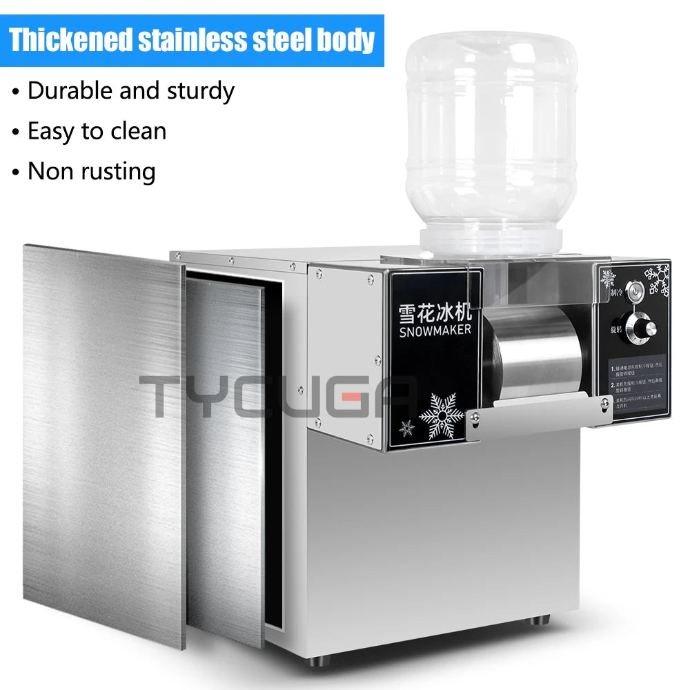 Korea Bingsu Snowflake Ice Shaver Machine – 360W 3L Ice Maker for Dessert, Includes Refrigerant, Ships to Europe, Russia, Mexico