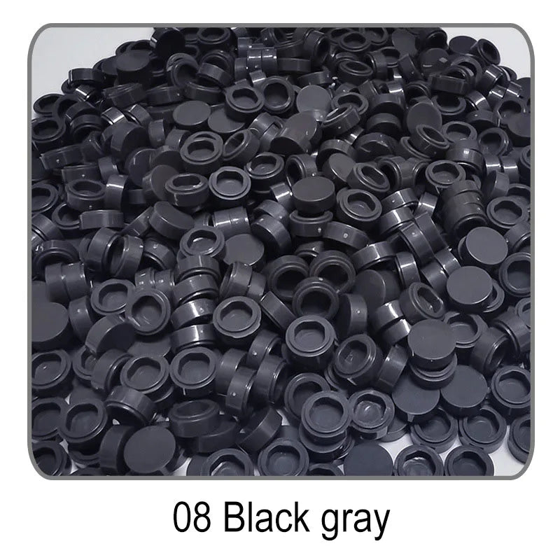 1000Pcs 1x1 Round Building Blocks Set - 52 Color DIY Creative Educational Bricks Compatible with 98138 Toy Kits for Kids