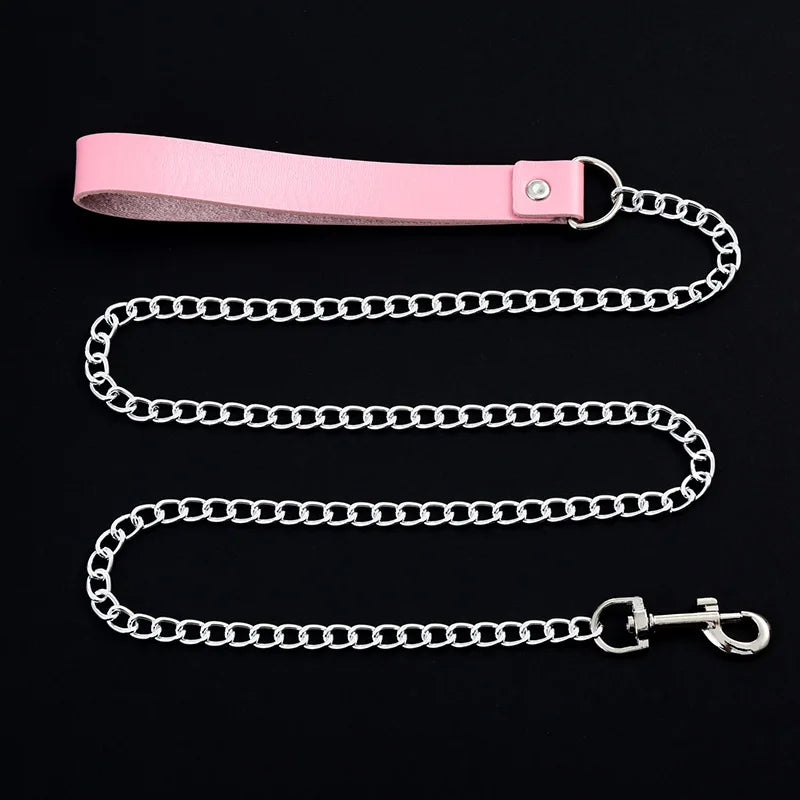 Goth Punk Rock Choker Necklace — Black Leather Collar for Women, Halloween Cosplay Jewelry & Party Costume Accessory