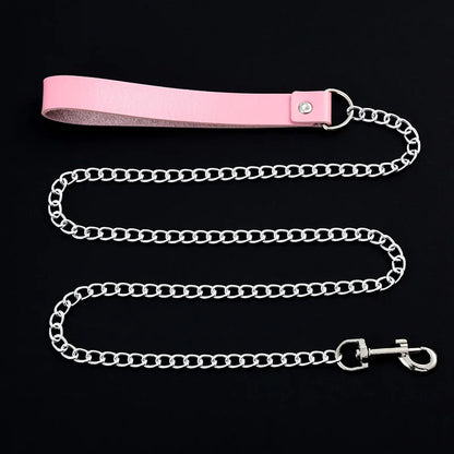 Goth Punk Rock Choker Necklace — Black Leather Collar for Women, Halloween Cosplay Jewelry & Party Costume Accessory