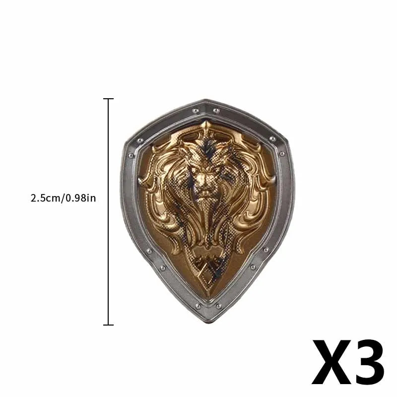 Medieval Figure Weapons Building Blocks Kit – King Sword, Lion Shield, Trident & Double-Edged Axe Battle Toy