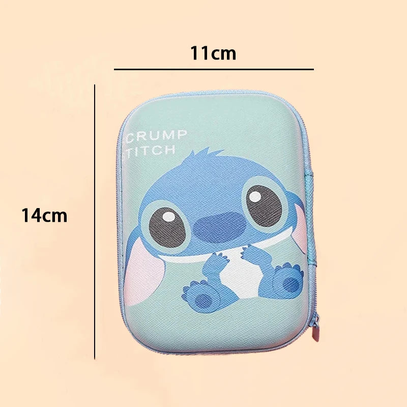 Disney Stitch iPhone Charger Cable Protector Case – Cute Storage Bags and Winder Sticker for Data Line and Earphones
