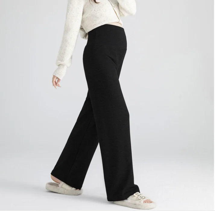 M-4XL Women’s Maternity Radish Pants – Cotton Fleece Ankle-Length Corduroy Sweatpants, High Waist Autumn Pregnancy Trousers