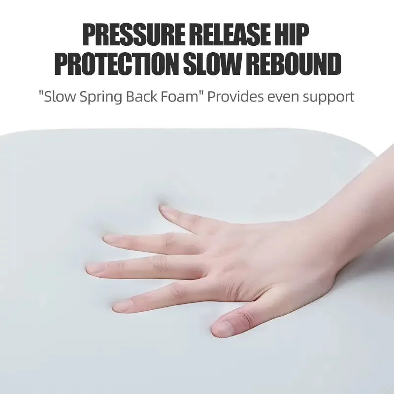Large Black Car Seat Cushion for Travel & Office – Relieves Lower Back Pain, Ideal for Long-Distance Sitting