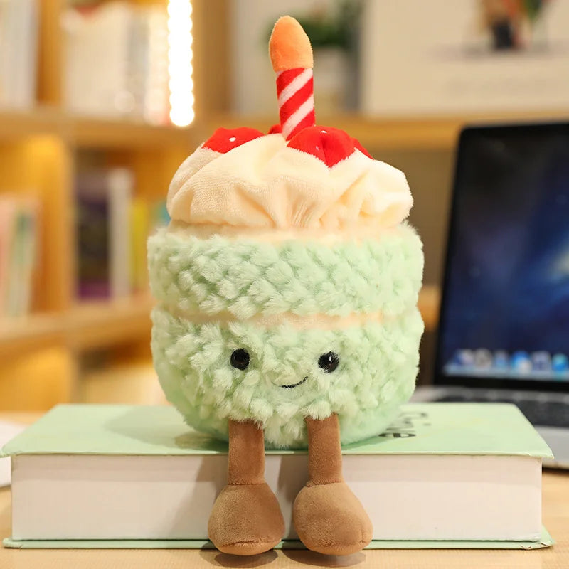 Cartoon Cake Plush Toy - Colorful Birthday Cake, Wedding Cake, Cookie, and Dessert Stuffed Doll for Cute Home Decor and Gifts