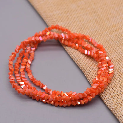 Yanqi Triangle Crystal Beads - 38 Colors 4mm Loose Glass Beads for DIY Jewelry Making Earrings Necklace Crafts