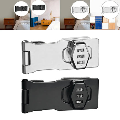 Keyless Mechanical Password Lock - Rotary Hasp Lock for Household, Garden, Interior, Mailbox, Bathroom, and Pet Doors