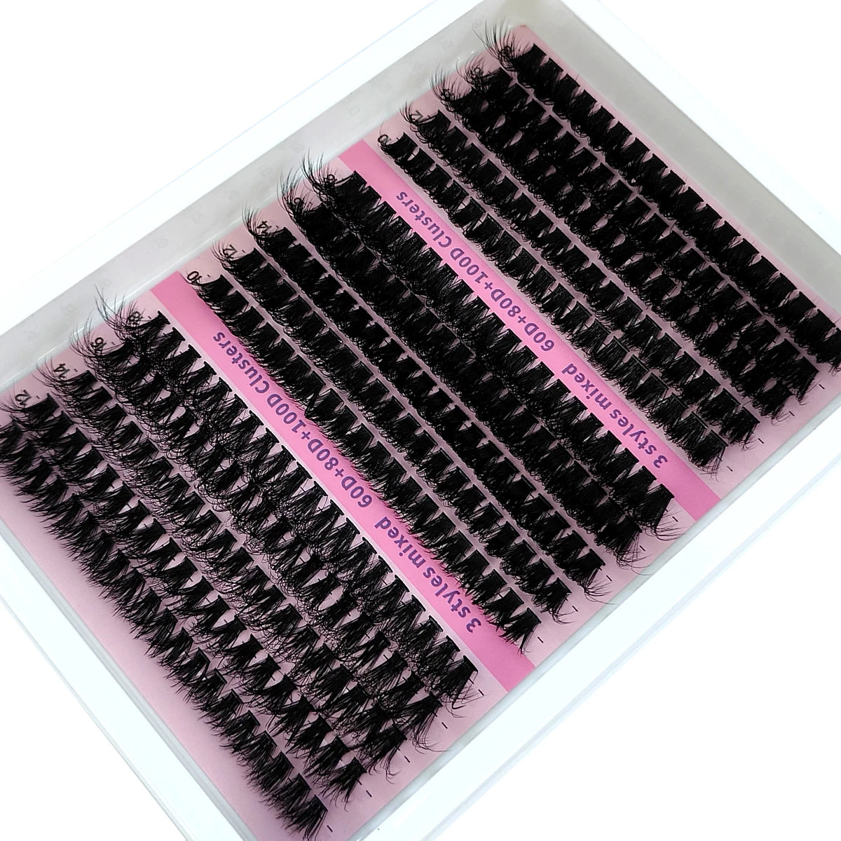 New 15 Rows DIY 5D Fluffy Lash Clusters – 60D–200D Wispy Thick Individual Eyelash Extensions 10–20mm Volume Lash Kit for Salon-Style Look