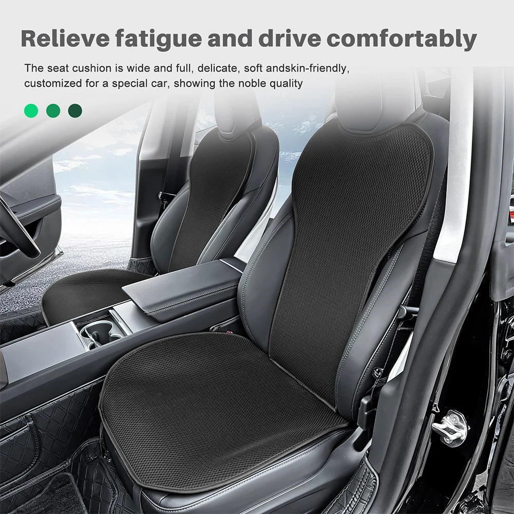Tesla Model 3 Highland 2024 Ice Silk Car Seat Cushion – Breathable All-Season Seat Cover & Back Seat Protector Interior Accessory