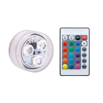 3LED RGB Submersible Underwater Night Lamp – Battery Operated Pool, Garden, Wedding & Party Light for Vases & Bowls