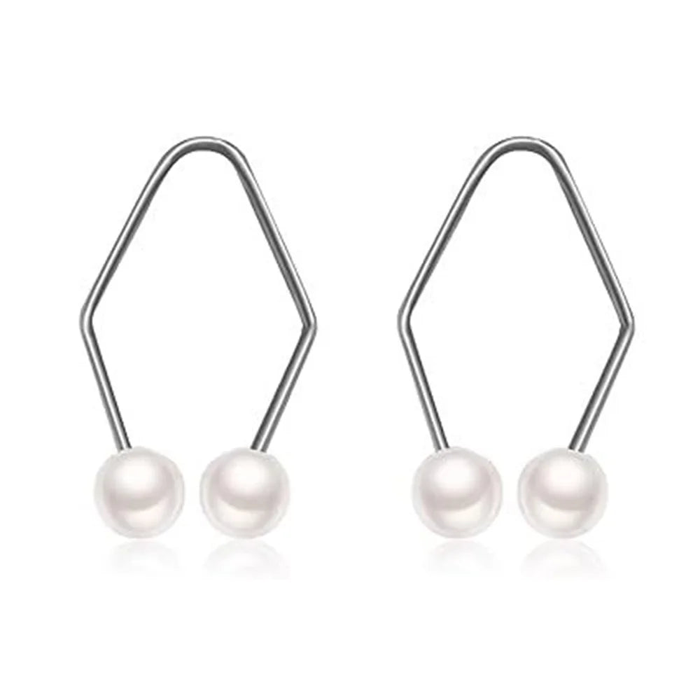 2PCS Alloy Dimple Maker – Pearl Facial Beauty Tool for Cheek Dimples, Easy to Wear Trainer Gift