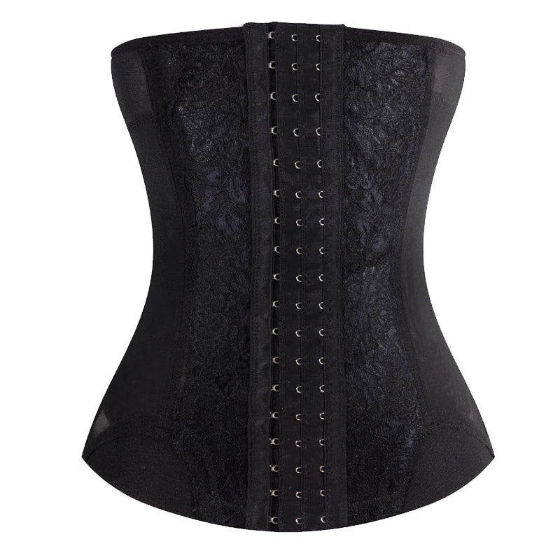 Colombian Mesh Embroidered Waist Trainer Corset Body Shaper for Women – Belly Control Shapewear