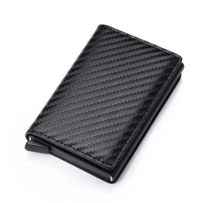 Slim RFID Aluminum Carbon Fiber Men’s Wallet – Slim Business Card & Credit Card Holder Case