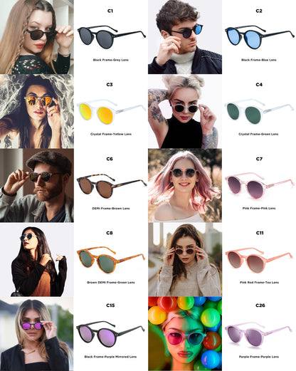 ZENOTTIC Retro Small Round Polarized Sunglasses – Vintage UV400 Shades for Men & Women
