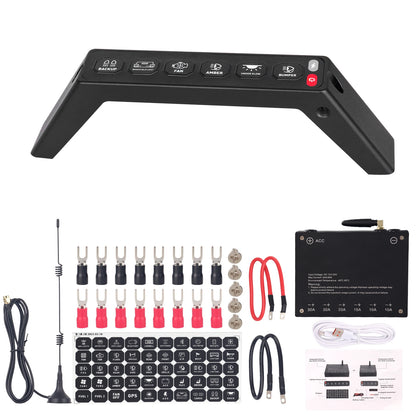 6-Gang Wireless Switch Panel - Grab Handle Control Panel for Jeep Wrangler JL 2018-2023 & Gladiator 2020-2023