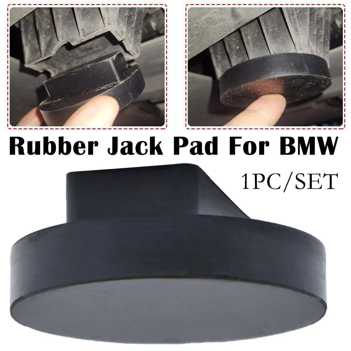 Car Jack Rubber Pad Adapter for BMW and MINI - Frame Protection Lift Accessory for E81, E82, E87, E88, F20, F21, E90, E91, E92, X1, X3, R50, R53, R56 Models