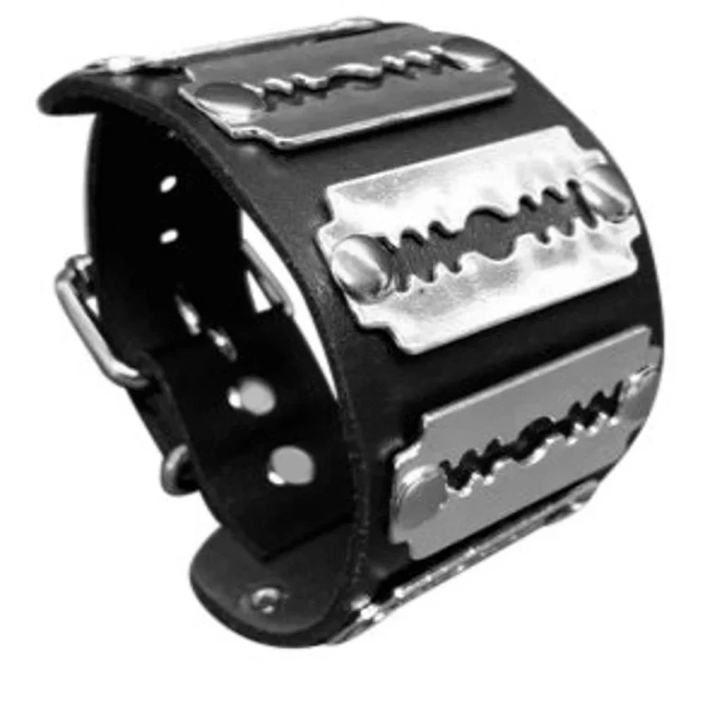 Halloween Gothic PU Leather Bracelet - Punk Hip-Hop Party Costume & Fashion Accessory