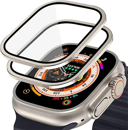 Aluminum Alloy Case with Tempered Glass – Anti-Scratch Screen Protector for Apple Watch Ultra 2 49mm & iWatch Ultra 49mm