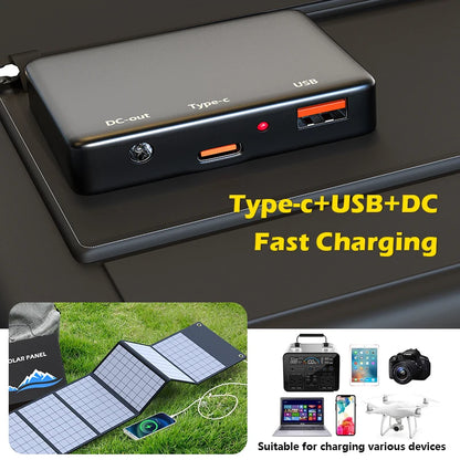 Portable 1000W Folding Solar Panel - Fast USB & DC Charging for Hiking, Camping and Mobile Devices