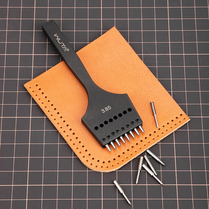 WUTA 3G Replaceable Leather Punch Heads – Diamond, Olive & Round Hole Pricking Irons for DIY Leathercraft