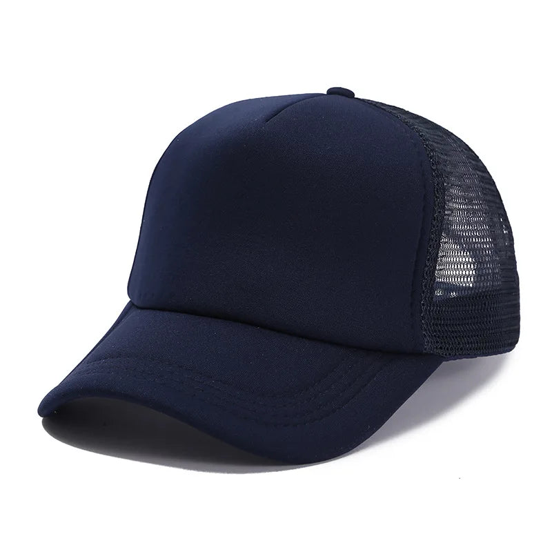 Custom Logo Mesh Trucker Cap - 5 Panel Snapback Baseball Hat for Men & Women Summer Sports Sun Hat