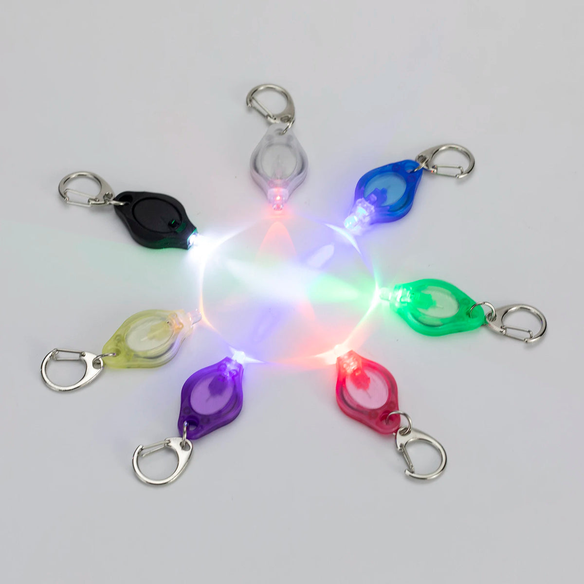 Mini LED Keychain Flashlight - Portable Emergency Light in Multiple Colors