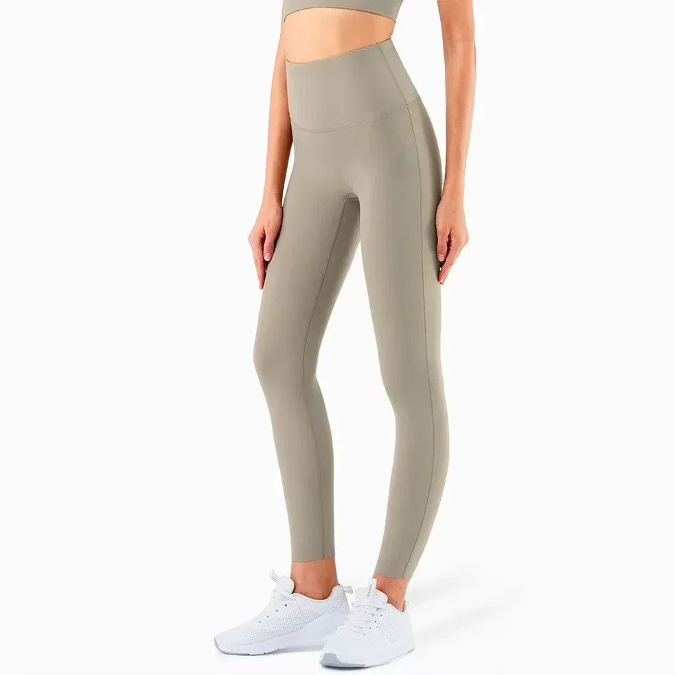 Women’s Lycra Four-Way Stretch Yoga Pants – High Waist Seamless Sports Leggings, T-Line Free Gym Fitness Wear