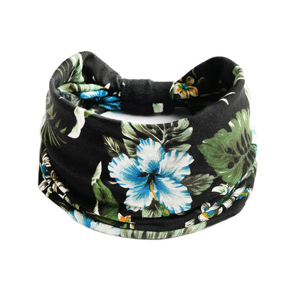 Bohemian Wide Cotton Stretch Headband for Women – Turban Headwrap, Bandage Hairband, Bandana Hair Accessories