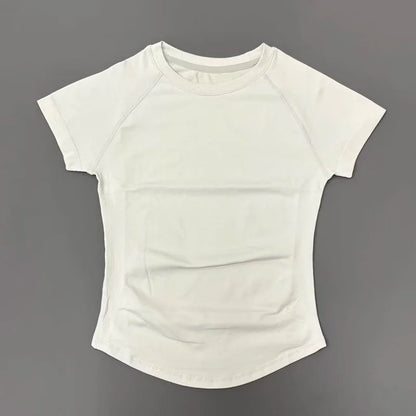 Women’s Seamless Sports Top – Short Sleeve Slim Fit Yoga & Gym Running Fitness Activewear T-Shirt Athletic Workout Tee