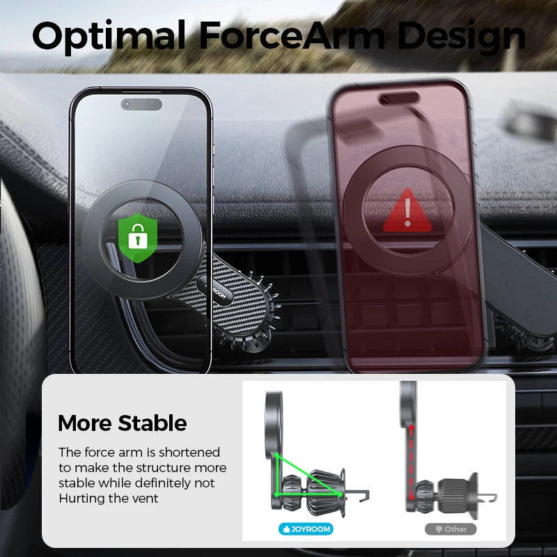 Joyroom Magnetic Car Phone Holder – Universal Strong Air Vent Mount for iPhone, Samsung, LG, Google Pixel