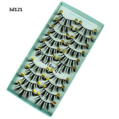DINGSEN 10 Pairs Handmade Eyelash Fans – Individual False Lashes for Beauty & Makeup, Factory Price