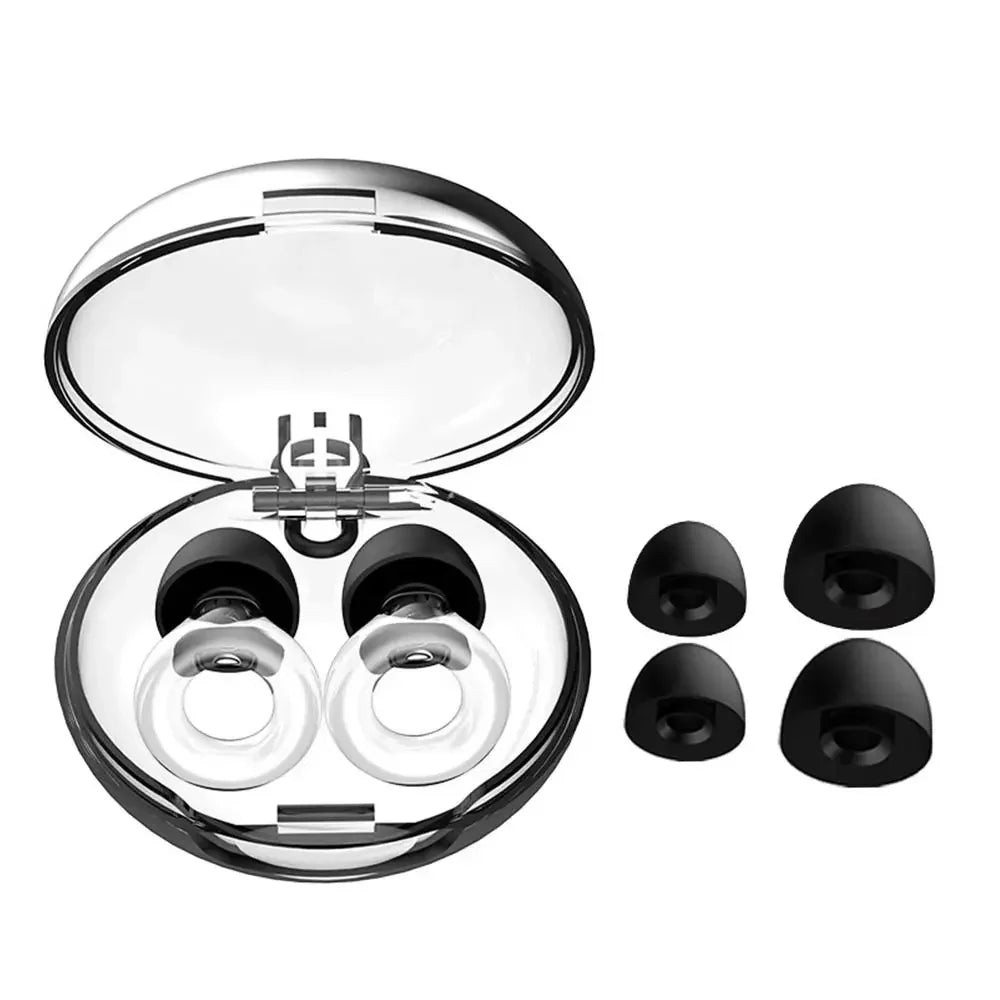 Silicone Earplugs — Noise Cancelling, Soundproof Ear Protection for Swimming & Sleep, Noise Reduction Loop Earplugs