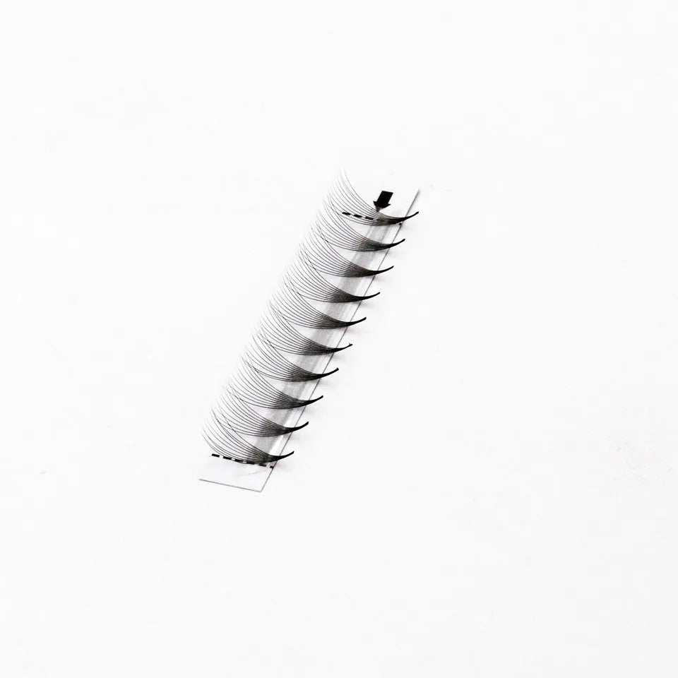 AGUUD 10-Tray Premade Volume Lashes – Super Fans with Needle Stem & Narrow Base for Eyelash Extensions